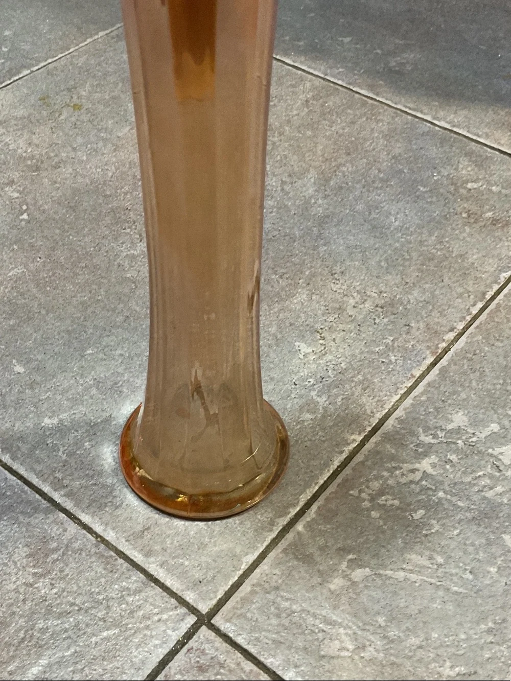Swung carnival glass vase